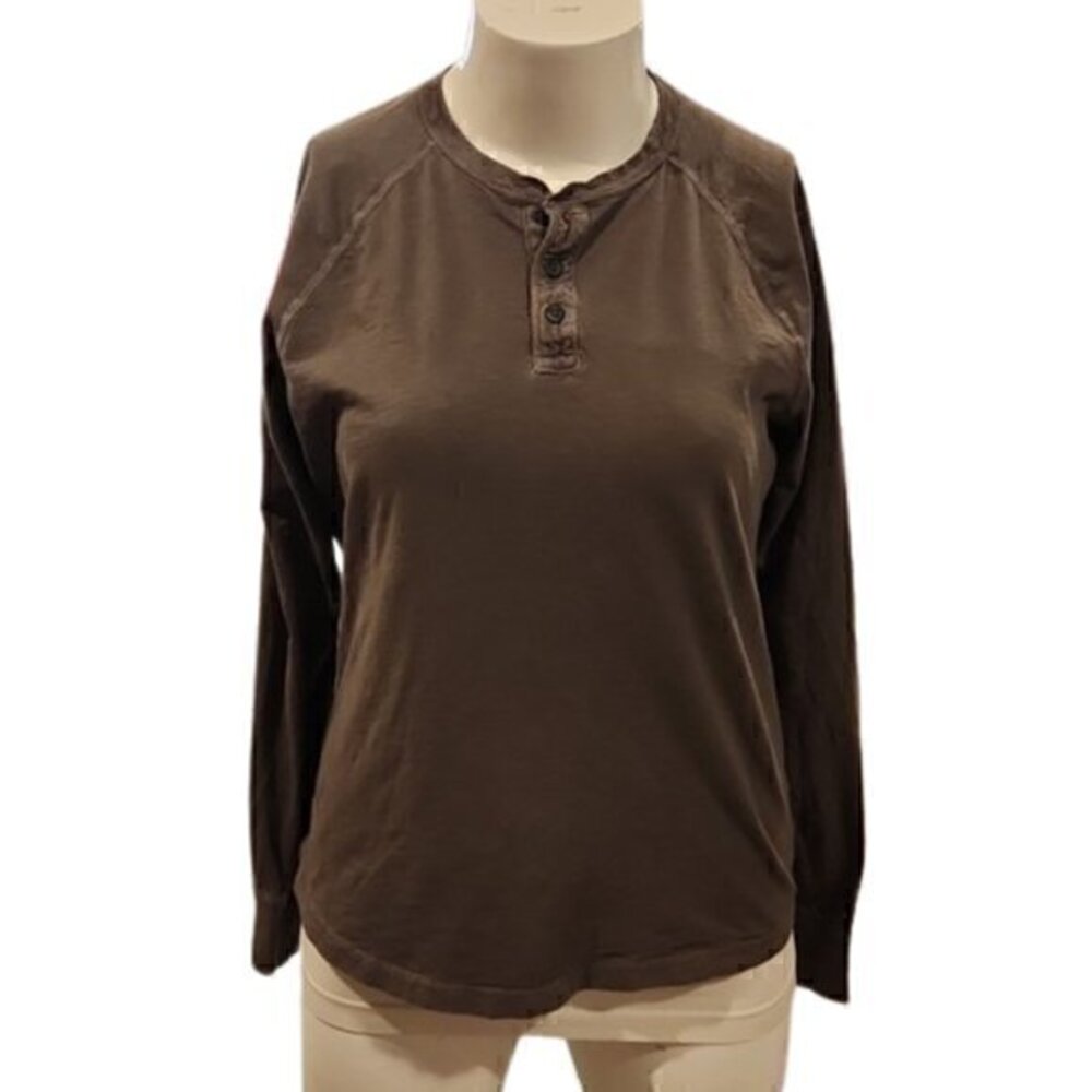 [Gap] Green Half Button Long Sleeve - Size L